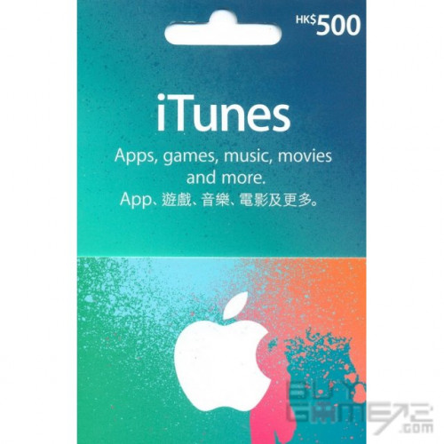 Itunes Card Itunes 500港元预付卡香港版